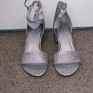 Silver Glitter Women's Sandals